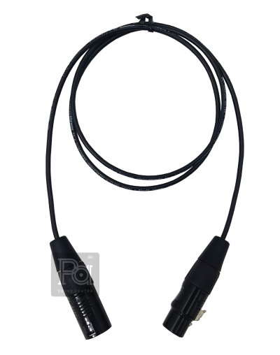 Sommer Isopod สีดำ สาย XLR ผู้ RC3M-B + XLR เมีย RC3F-B 1m