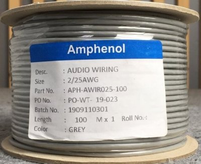 Amphenol APH-AWIR025-100 สายสัญญาณ Audio Wiring Cable 2C25 AWG 3.2mm