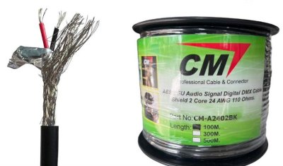 CM CM-A2402PE AUDIO DMX CABLE 110 OHM สีดำ