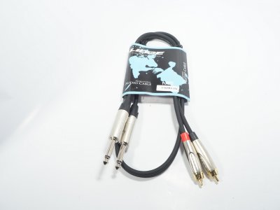 LIDGE YM-398A สายสัญญาณ PHONE2+RCA2 1M.