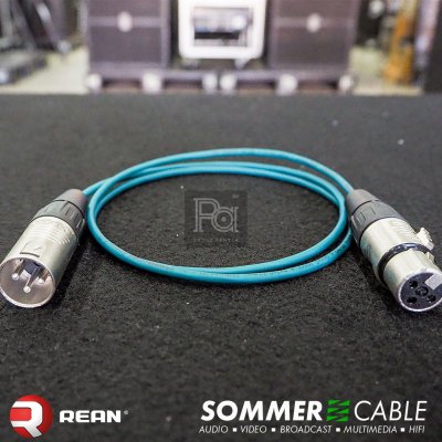 Sommer lsopod สีเขียว สาย XLR REAN ผู้ RC3M+XLR RC3F 1 เมตร