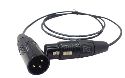Sommer Isopod สีดำ สาย XLR ผู้ RC3M-B + XLR เมีย RC3F-B 1m