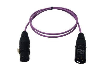 Sommer Isopod สีม่วง สาย XLR ผู้ RC3M-B + XLR เมีย RC3F-B 1m.