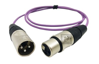 Sommer Isopod สีม่วง สาย XLR ผู้ RC3M + XLR เมีย RC3F 1m.