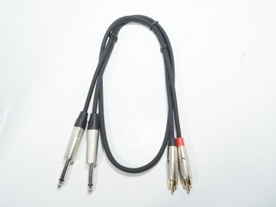 LIDGE YM-398A สายสัญญาณ PHONE2+RCA2 1M.