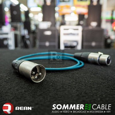 Sommer lsopod สีเขียว สาย XLR REAN ผู้ RC3M+XLR RC3F 1 เมตร