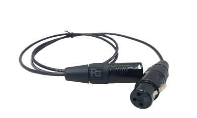 Sommer Isopod สีดำ สาย XLR ผู้ RC3M-B + XLR เมีย RC3F-B 1m