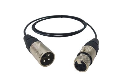 Sommer Isopod สีดำ สาย XLR ผู้ RC3M + XLR เมีย RC3F 1m.