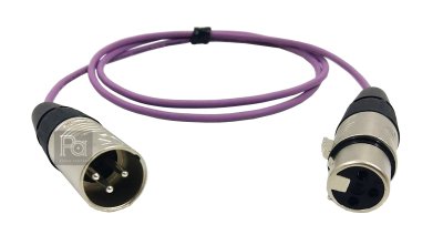 Sommer Isopod สีม่วง สาย XLR ผู้ RC3M + XLR เมีย RC3F 1m.