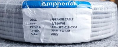 Amphenol APH-SPC-018 สายลำโพงทองแดงแท้ 2 Core 18AWG,(2x1.0mm2)