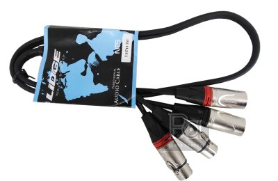 LIDGE YM 710 สายสัญญาณ แบบคู่ XLRเมีย x2 + XLRผู้ x2 ยาว 1 ม.