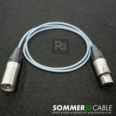 Sommer lsopod สีเทา สาย XLR ผู้-เมีย Lidge YM001A + YM002A ยาว 1 เมตร