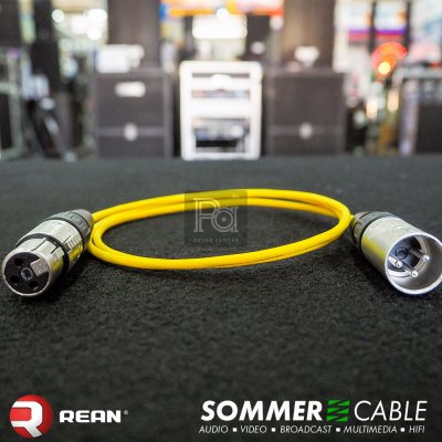 Sommer lsopod สีเหลือง สาย XLR REAN ผู้ RC3M + XLR RC3F 1 เมตร