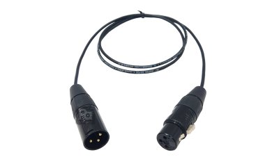 Sommer Isopod สีดำ สาย XLR ผู้ RC3M-B + XLR เมีย RC3F-B 1m