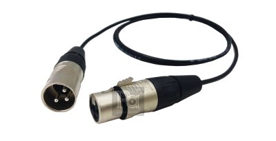 Sommer Isopod สีดำ สาย XLR ผู้ RC3M + XLR เมีย RC3F 1m.