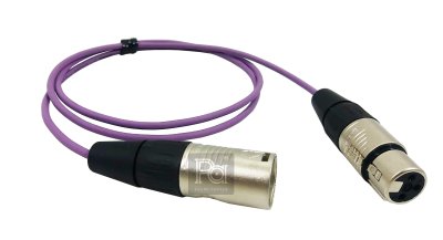 Sommer Isopod สีม่วง สาย XLR ผู้ RC3M + XLR เมีย RC3F 1m.