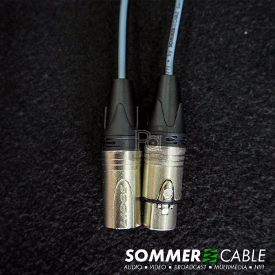 Sommer lsopod สีเทา สาย XLR ผู้-เมีย Lidge YM001A + YM002A ยาว 1 เมตร