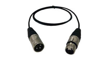 Sommer Isopod สีดำ สาย XLR ผู้ RC3M + XLR เมีย RC3F 1m.