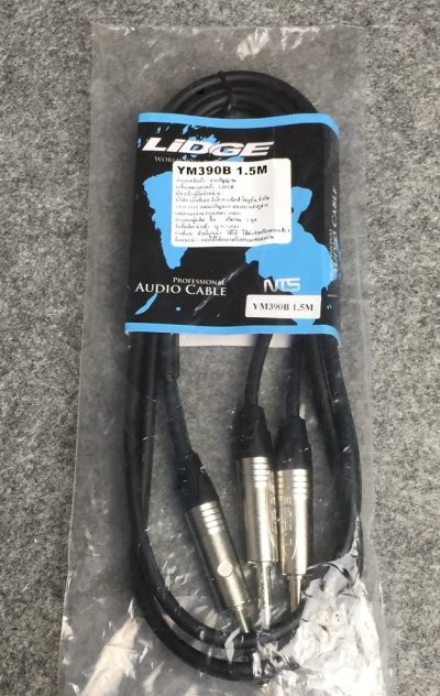 LIDGE YM 390B 1.5 ม.สายสัญญาณ PHONE ST+PHONE MONO
