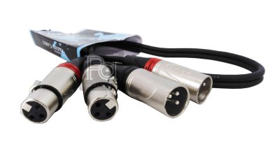 LIDGE YM 710 สายสัญญาณ แบบคู่ XLRเมีย x2 + XLRผู้ x2 ยาว 1 ม.