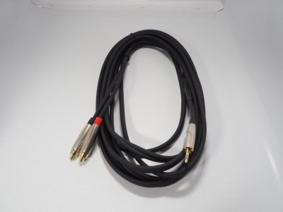LIDGE YM-387A สายสัญญาณ TRS 3.5 mm to 2xRCA  ยาว 5 ม. สาย 3 หัว