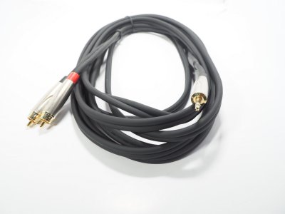LIDGE YM-387A สายสัญญาณ TRS 3.5 mm to 2xRCA  ยาว 5 ม. สาย 3 หัว