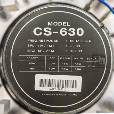 VL AUDIO CS-630 | ลำโพงติดเพดาน 2 ทาง 6 นิ้ว 70/100V/8โอห์ม VL AUDIO CS-630 | ลำโพงติดเพดาน 2 ทาง 6 นิ้ว 70/100V/8โอห์ม