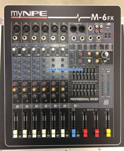 myNPE M-6 FX มิกเซอร์ขนาด 6 ชาแนล เอฟเฟคแท้ในตัว พร้อมช่องต่อ USB Bluetooth