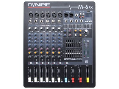 myNPE M-6 FX มิกเซอร์ขนาด 6 ชาแนล เอฟเฟคแท้ในตัว พร้อมช่องต่อ USB Bluetooth