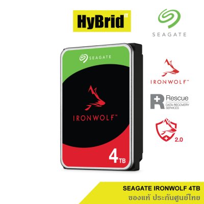 Seagate 4TB Ironwolf NAS HDD 3.5" 5900RPM C/64MB SATA 6GB/s (ST4000VN006_3Y) ประกันศูนย์ไทย