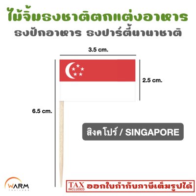 ไม้จิ้มธงชาติ ตกแต่งอาหาร ธงปักอาหาร ธงปาร์ตี้นานาชาติ