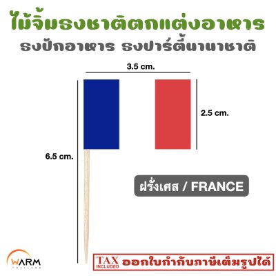 ไม้จิ้มธงชาติ ตกแต่งอาหาร ธงปักอาหาร ธงปาร์ตี้นานาชาติ