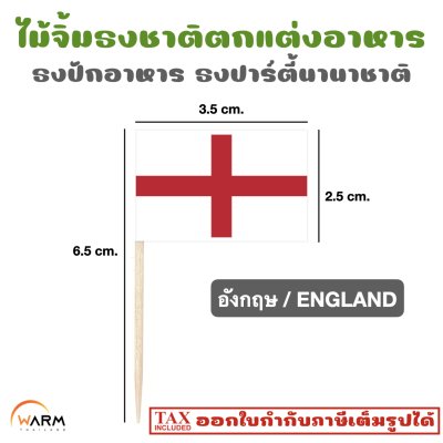 ไม้จิ้มธงชาติ ตกแต่งอาหาร ธงปักอาหาร ธงปาร์ตี้นานาชาติ