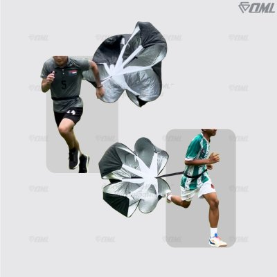 OML KJ11 ร่มฝึกความเร็ว วัสดุผ้าร่ม ทนทาน เข็มขัดปรับได้ รอบเอวไม่เกิน 46 นิ้ว ฝึกวิ่งระยะสั้น ร่มฝึกวิ่ง สปีดพาราชู๊ต