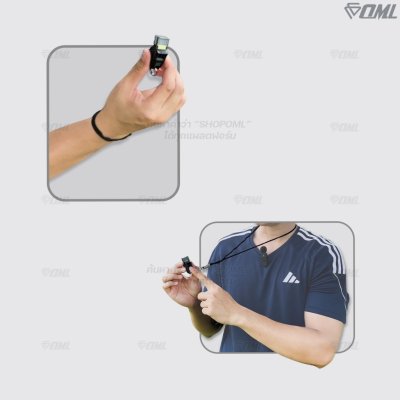 OML KJ12A ชุดนกหวีด 120 เดซิเบล ไม่มีลูกกลม พร้อมสายคล้องมือ และสายคล้องคอ นกหวีดผู้ตัดสิน นกหวีดฟุตบอล whistle