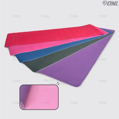 OML TPE เสื่อโยคะTPE ยึดเกาะดี สู้แรงกด ยาว 183 ซม. หนา 6 มม. เสื่อออกกำลังกาย วางบนพื้นกระเบื้องได้ ไม่ลื่น รับประกัน