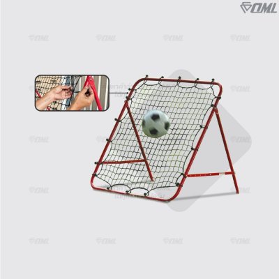 OML KJ8 ตาข่ายฝึกซ้อมฟุตบอล ปรับได้หลายระดับ พับเก็บได้ เหล็กหนา 2 มม. ตาข่ายเดาะบอล ตาข่ายรีบาวด์ เพิ่มทักษะส่ง-รับบอล