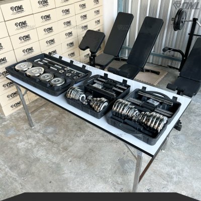 OML DB5 ชุดดัมเบลเหล็กโครเมี่ยม 10-50 KG. ดัมเบลต่อเป็นบาร์เบลได้ มาพร้อมกล่องเก็บ ดัมเบลปรับน้ำหนักรับประกันคุณภาพ