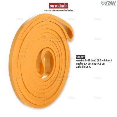 OML Y6 ยางยืดแรงต้าน บริหารกล้ามเนื้อ TPE/LATEXคุณภาพดี(8-230 ปอนด์) รับประกันresistance band ยางยืดออกกำลังกายShopoml
