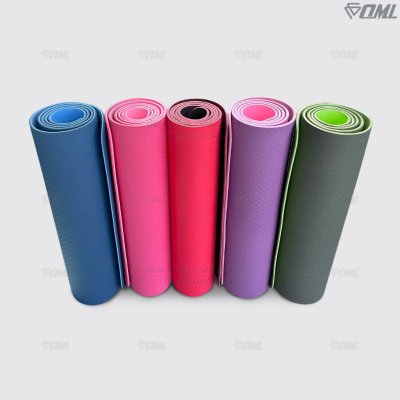 OML TPE เสื่อโยคะTPE ยึดเกาะดี สู้แรงกด ยาว 183 ซม. หนา 6 มม. เสื่อออกกำลังกาย วางบนพื้นกระเบื้องได้ ไม่ลื่น รับประกัน
