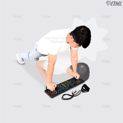 OML KD4 บอร์ดวิดพื้น เล่นพร้อมยางยืดแรงต้านได้ 2IN1 อก/แขน/ไหล่/หลัง คุ้มสุด กระดานวิดพื้น รับประกันสินค้า ไม่ทิ้งลูกค้า