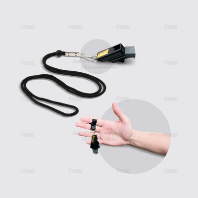 OML KJ12B ชุดนกหวีด 130 เดซิเบล ไม่มีลูกกลม พร้อมตัวล๊อคนกหวีด และสายคล้องคอ นกหวีดผู้ตัดสิน นกหวีดฟุตบอล whistle