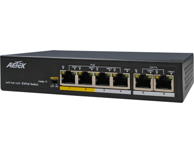 สวิตช์ EXPoE ระยะไกล AETEK 6 พอร์ต cctv | AETEK : C11-042-30-065 C11