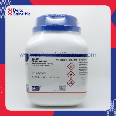 Picric Acid AR (Moistened with water) 500Gram