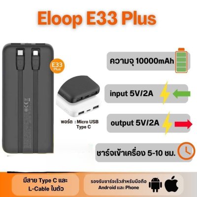Power Bank Eloop E33Plus