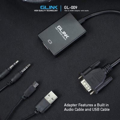 GL-009 VGA to HDMI Adapter with Audio