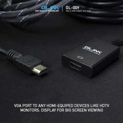 GL-009 VGA to HDMI Adapter with Audio