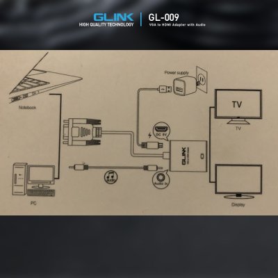 GL-009 VGA to HDMI Adapter with Audio
