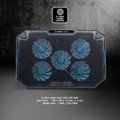 Cooler Pad (5 Fan RGB) NX-F3 ZONIX