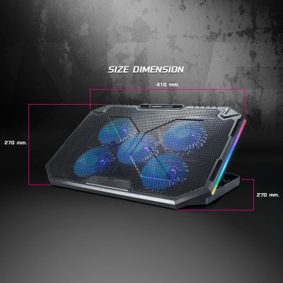Cooler Pad (5 Fan RGB) NX-F3 ZONIX